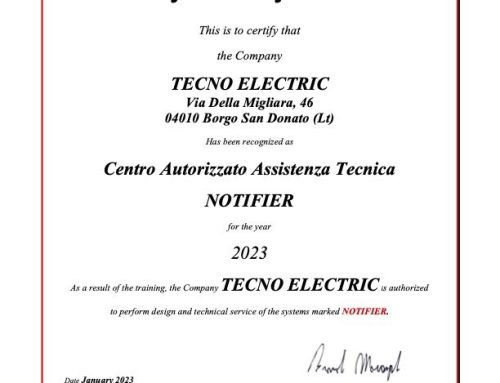 Tecno Electric è Centro Assistenza Notifier by Honeywell