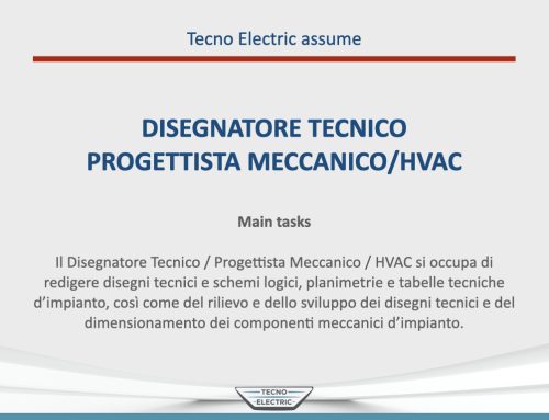 Posizione aperta: DISEGNATORE TECNICO/PROGETTISTA MECCANICO/HVAC